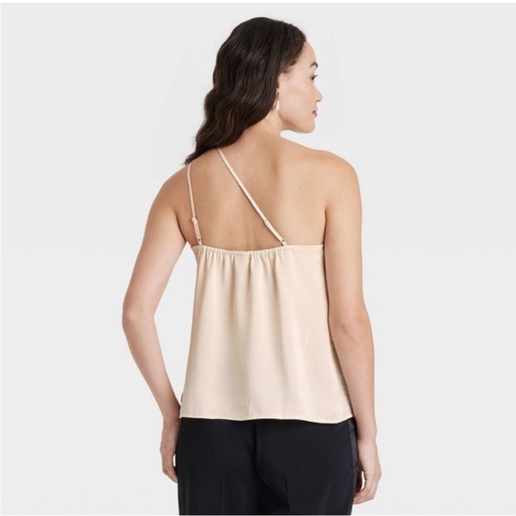 A New Day NWT Women’s One Shoulder Halter Tank Top Cream, Women’s Sz L - Picture 5 of 7